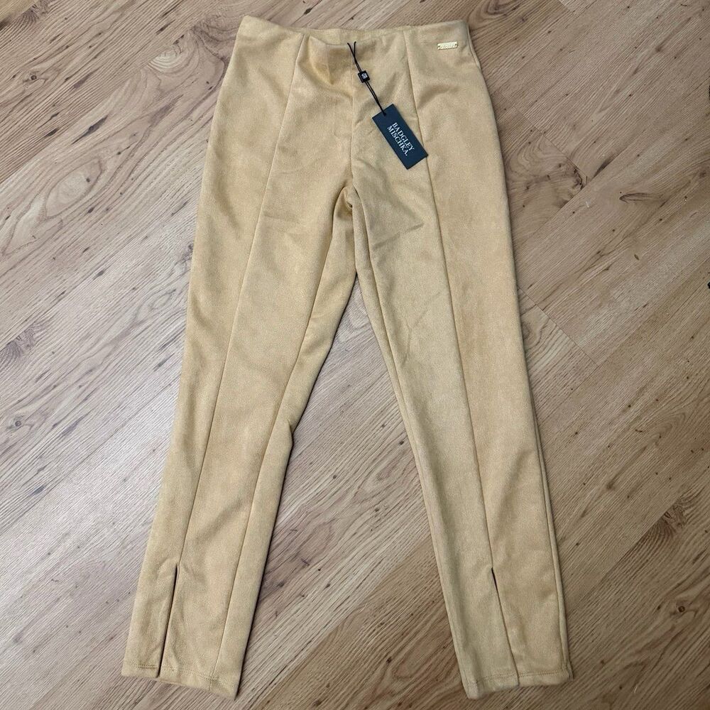 Badgley Mischka Brown Suede Pants